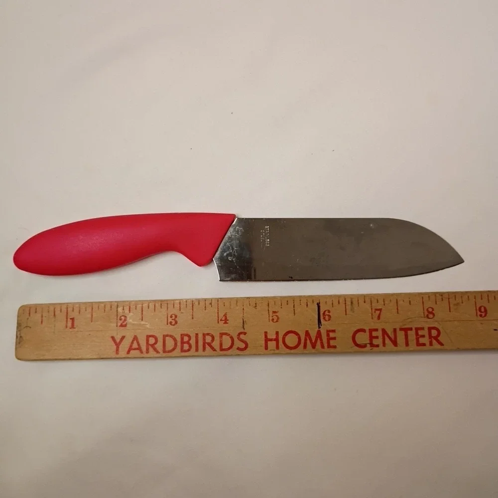 Sunbeam Santoku Knife Red Handle‎ 9